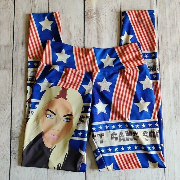 Premadonna by Ann Chery stars & stripes legging - Picture 1 of 10